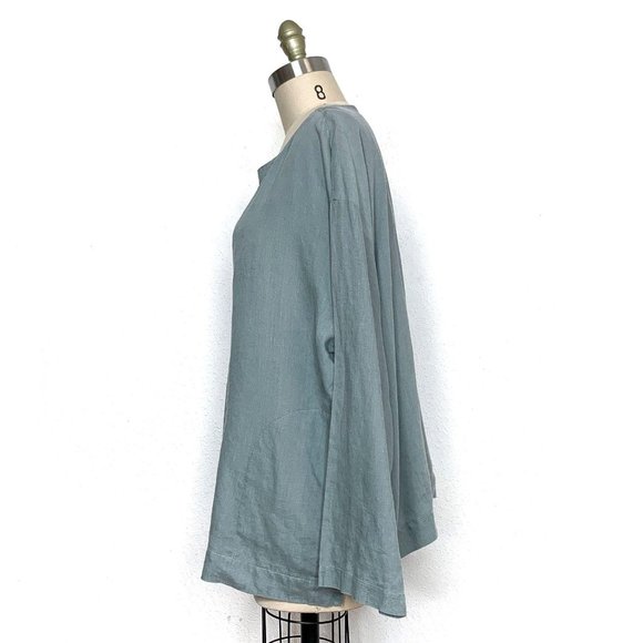 MOD-O-DOC Linen Kimono Boxy Dolman Tunic Top M - Picture 4 of 7